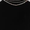 Layered Textured Bead and Chain Choker Necklace