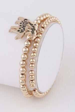 Mama & Mini Bear Bracelet – Delicate Stackable Charm