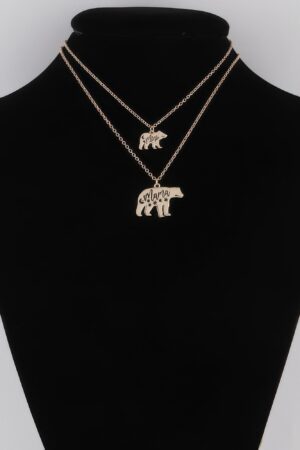 Mini N Mama Bear Necklace – Double Bear Charm