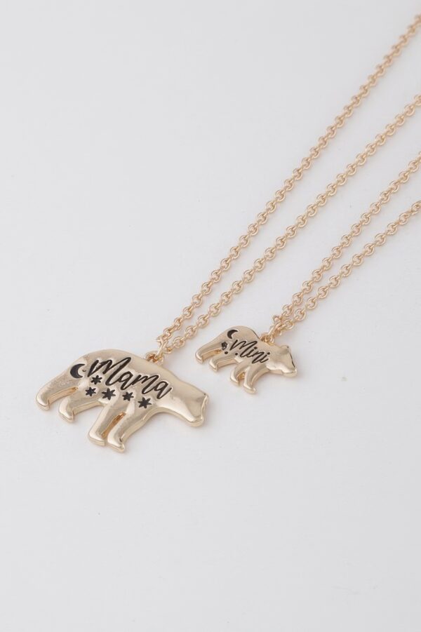 Mini N Mama Bear Necklace – Double Bear Charm
