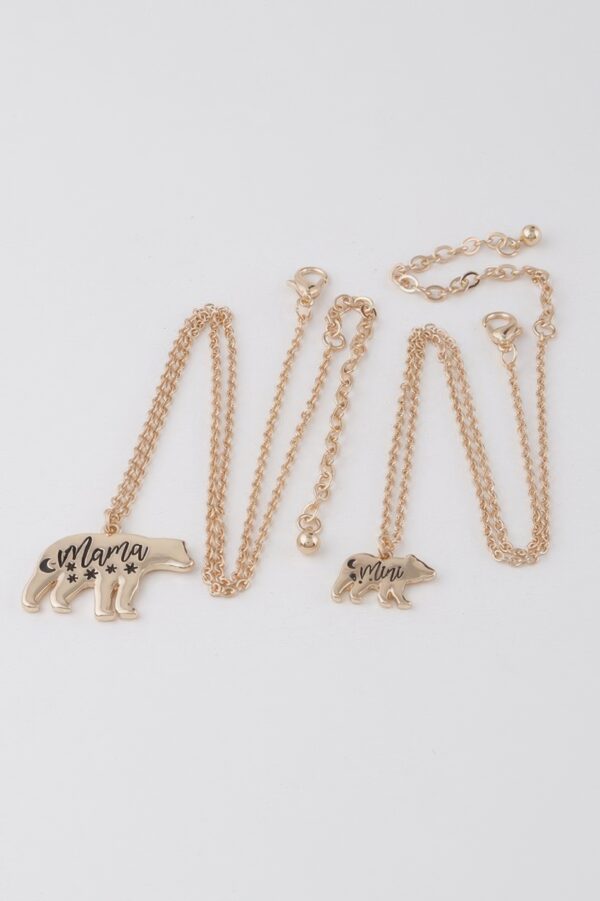 Mini N Mama Bear Necklace – Double Bear Charm