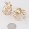 Abstract Chain Hoop Earrings – Textured 1.6 in Hoops