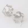 Abstract Chain Hoop Earrings – Textured 1.6 in Hoops