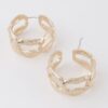 Flat Link Chain Hoop Earrings – Sleek 1.5in Hoops