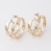 Flat Link Chain Hoop Earrings – Sleek 1.5in Hoops