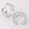 Flat Link Chain Hoop Earrings – Sleek 1.5in Hoops
