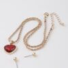 Glitter Heart Chain Necklace – Delicate Sparkle