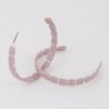 Square Beaded Hoop Earrings – 2-inch Geometric Hoops