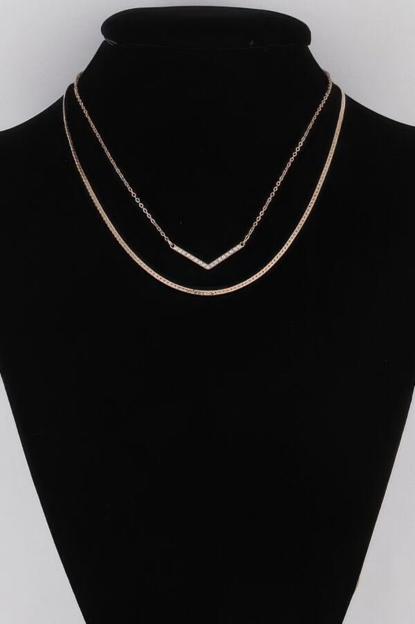 Pearled V Necklace – V-Shaped Pearl-Accent Pendant