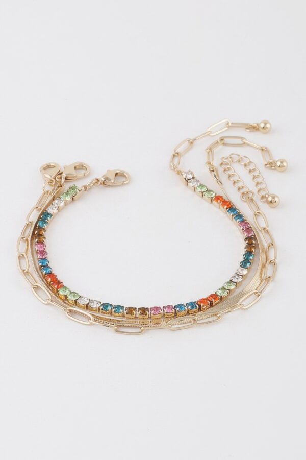 Multi Rhinestone Bracelet – Stackable Sparkle