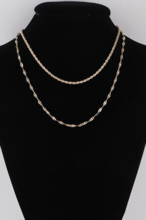 Link N Rope Chain Necklace – Mixed Link & Rope Design