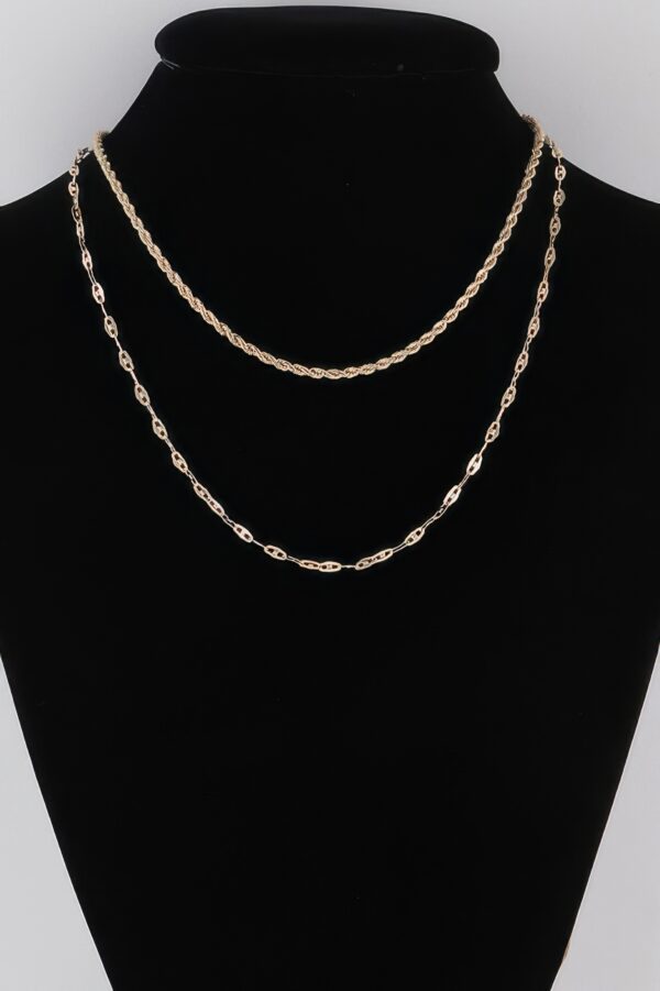 Link N Rope Chain Necklace – Mixed Link & Rope Design