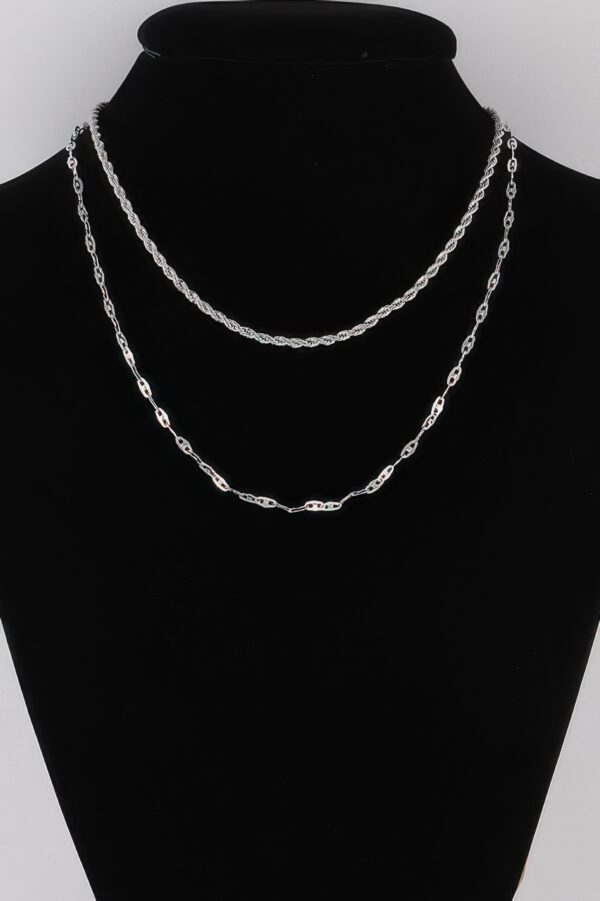 Link N Rope Chain Necklace – Mixed Link & Rope Design