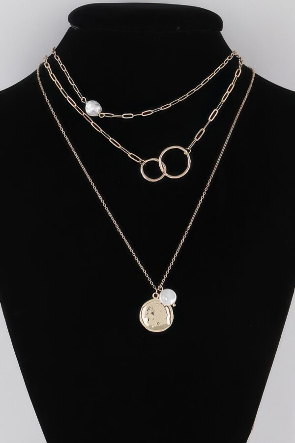 Multi Oo Layered Pendant Necklace – 16-inch