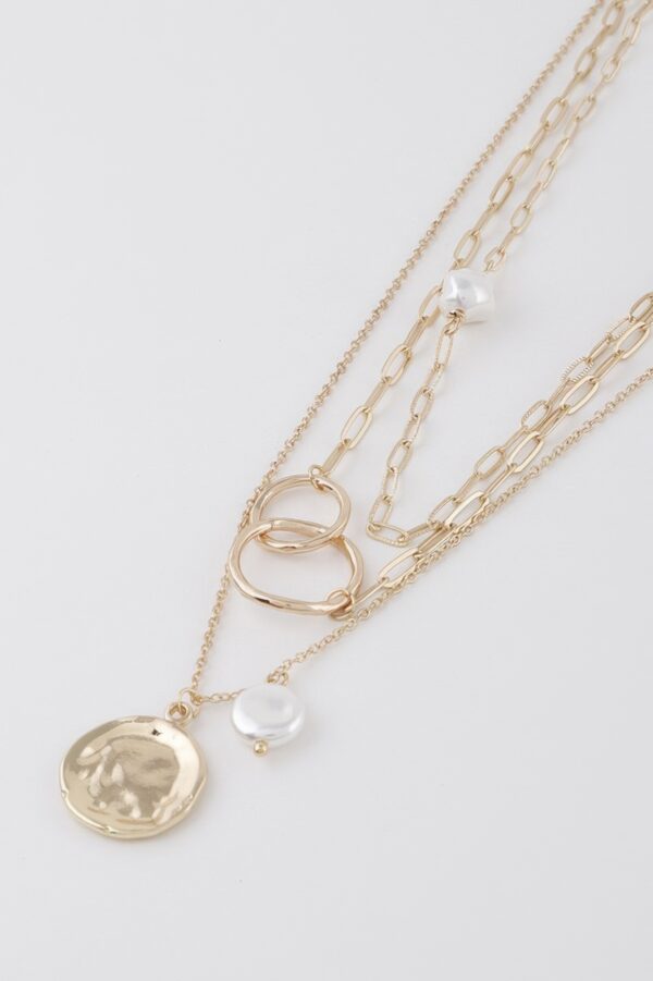 Multi Oo Layered Pendant Necklace – 16-inch