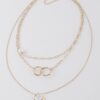 Multi Oo Layered Pendant Necklace – 16-inch