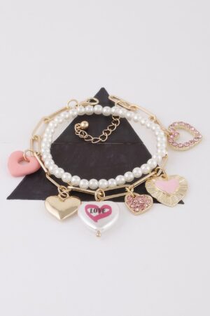 Heart Charm Bracelet – Stackable Heart Accents