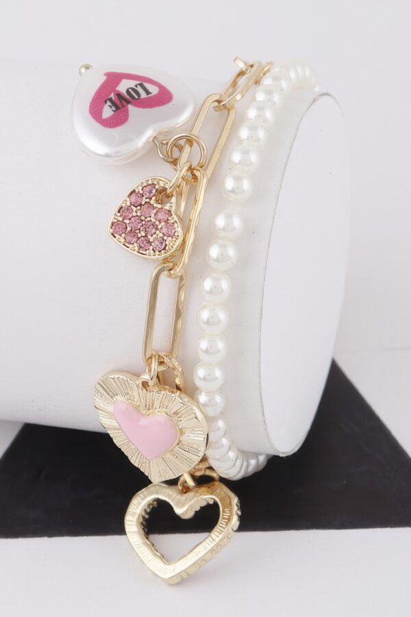 Heart Charm Bracelet – Stackable Heart Accents