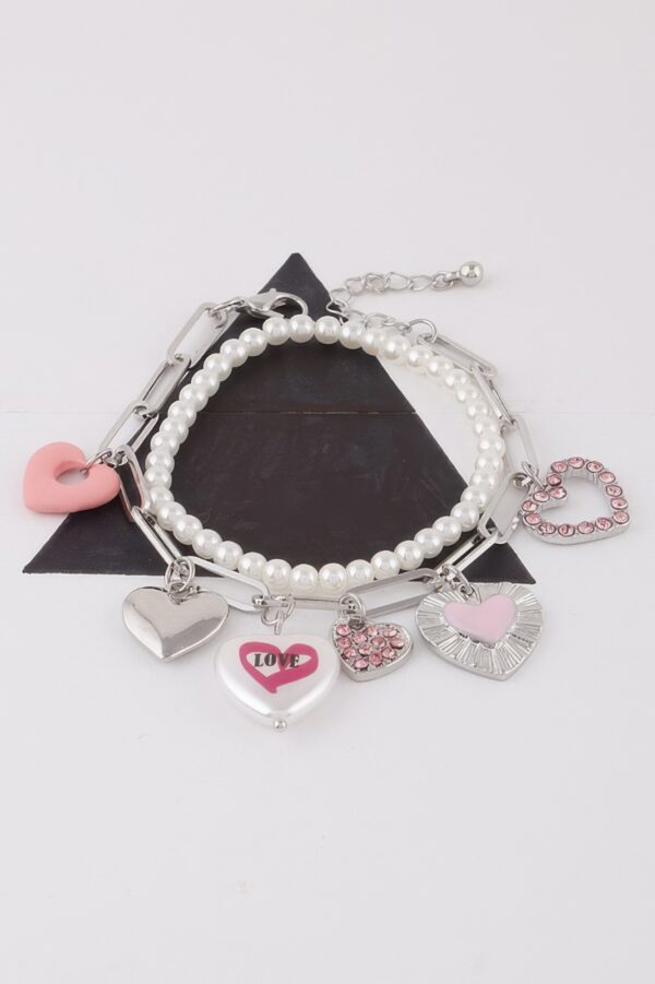 Heart Charm Bracelet – Stackable Heart Accents