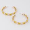 Smiley Face Charm Hoop Earrings – 2.5 inch Hoops