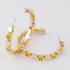 Smiley Face Charm Hoop Earrings – 2.5 inch Hoops