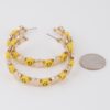 Smiley Face Charm Hoop Earrings – 2.5 inch Hoops
