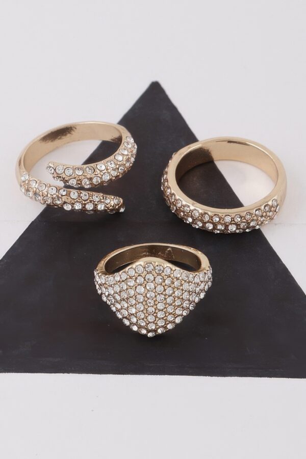 Rhinestone Ring Set – Stackable Crystal Accents
