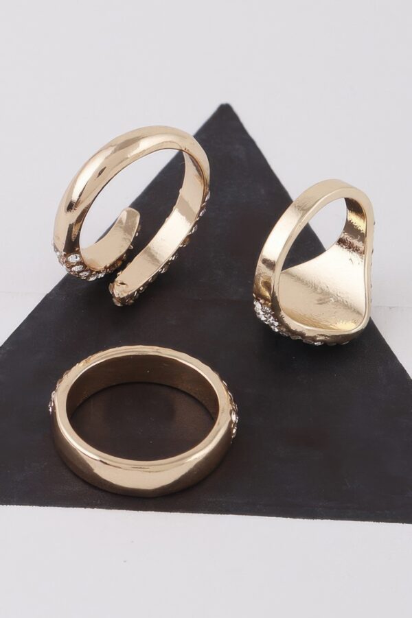 Rhinestone Ring Set – Stackable Crystal Accents
