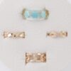 Floral & Chain Stackable Ring Set