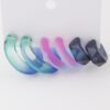 Two-Tone Hoop Earring Set – Lightweight 1.6in Hoops
