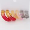 Two-Tone Hoop Earring Set – Lightweight 1.6in Hoops