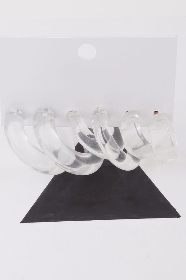 Two-Tone Hoop Earring Set – Lightweight 1.6in Hoops