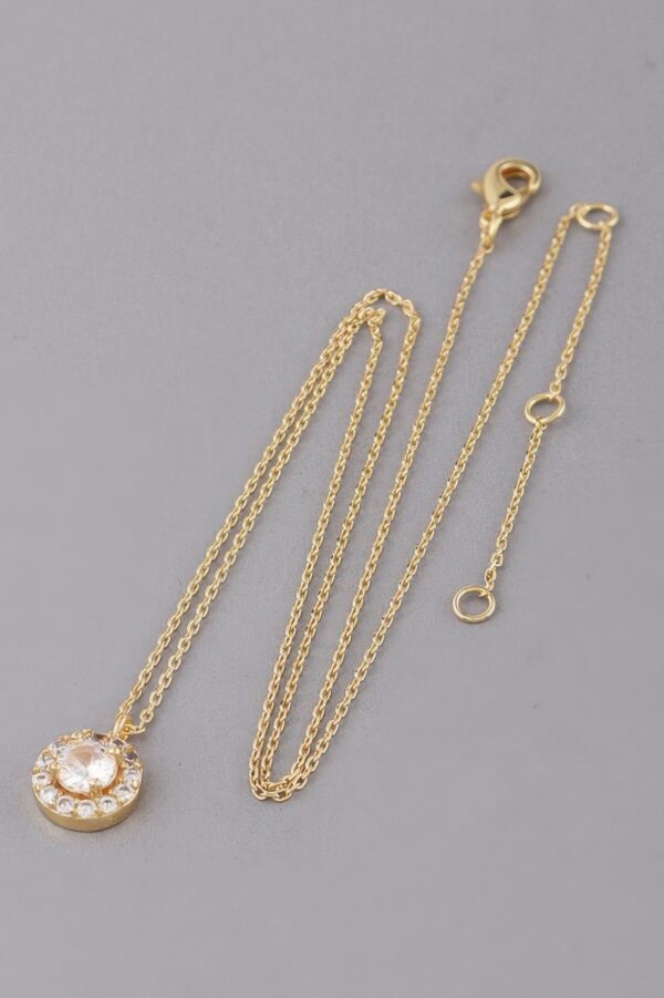 Jeweled Crystal Necklace – Sparkling Accent, 16 inches