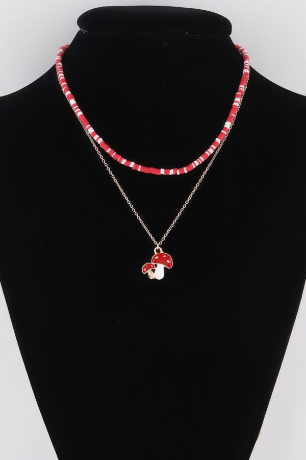 Mushroom Duo Necklace – Double Mushroom Pendant