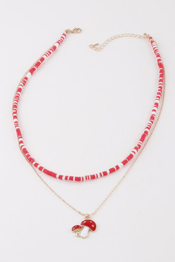 Mushroom Duo Necklace – Double Mushroom Pendant
