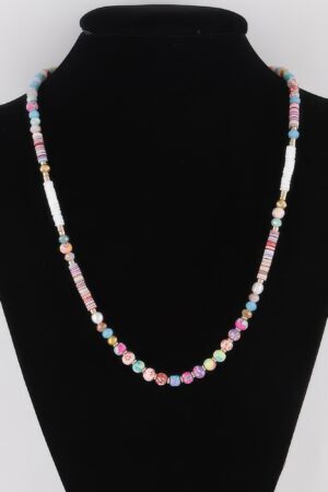 Layered Multi-Bead Necklace – 24 Inch