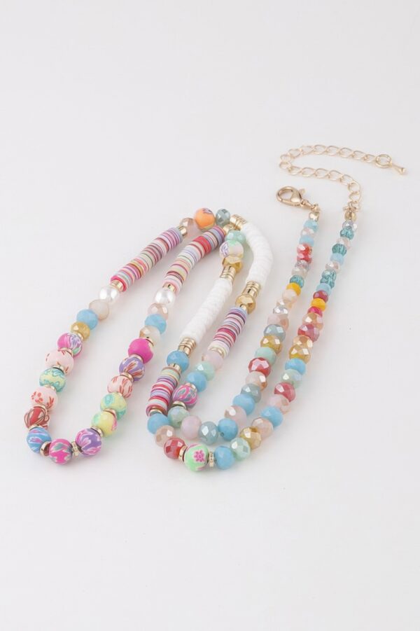 Layered Multi-Bead Necklace – 24 Inch