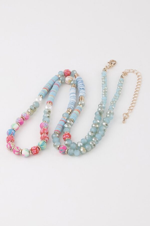 Layered Multi-Bead Necklace – 24 Inch