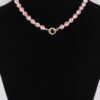 Flower Beaded Necklace with Textured Floral Accent
