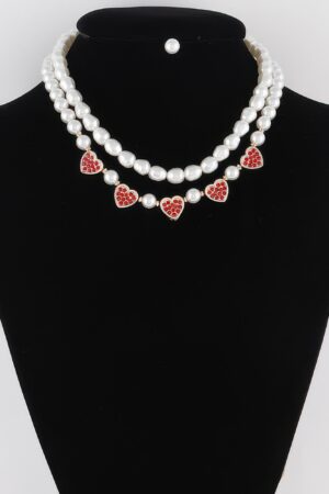 Pearled Heart Charm Necklace – Delicate Layering