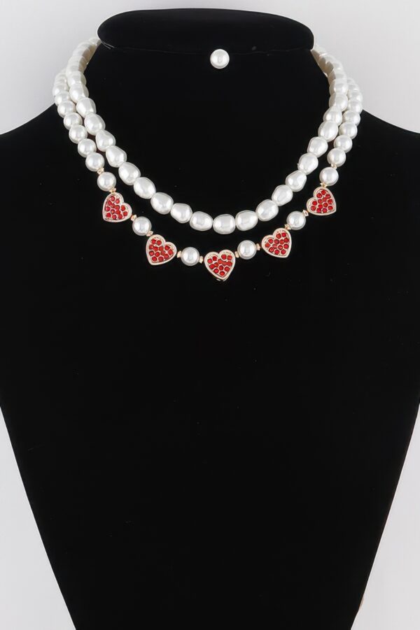 Pearled Heart Charm Necklace – Delicate Layering