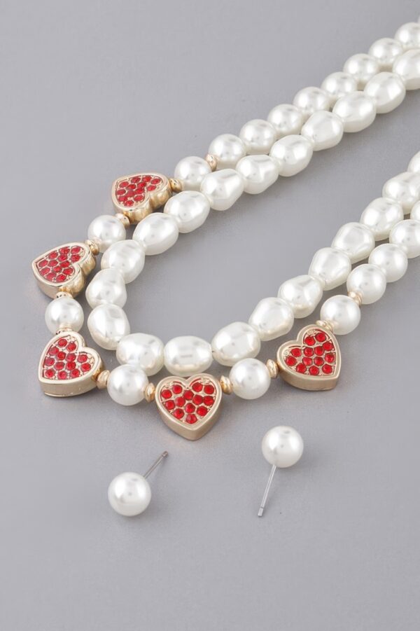 Pearled Heart Charm Necklace – Delicate Layering