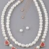 Pearled Heart Charm Necklace – Delicate Layering