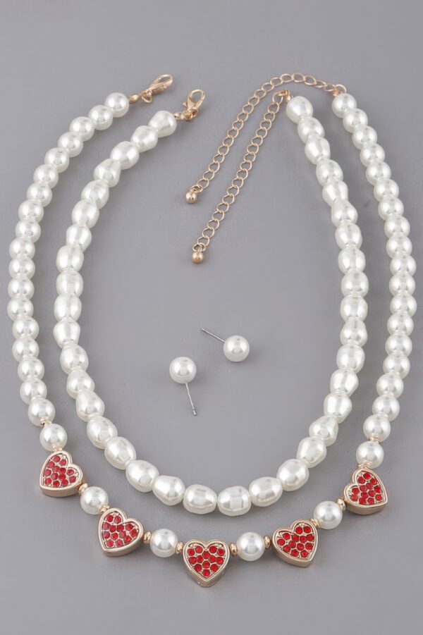Pearled Heart Charm Necklace – Delicate Layering