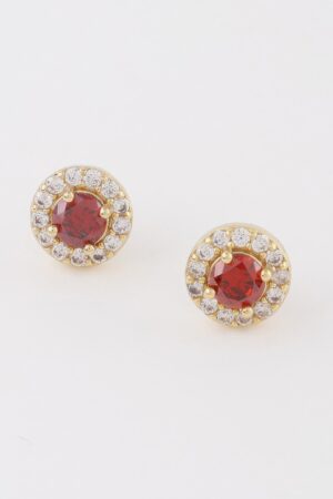 Jeweled Stud Earrings – Polished 0.4 in Sparkle