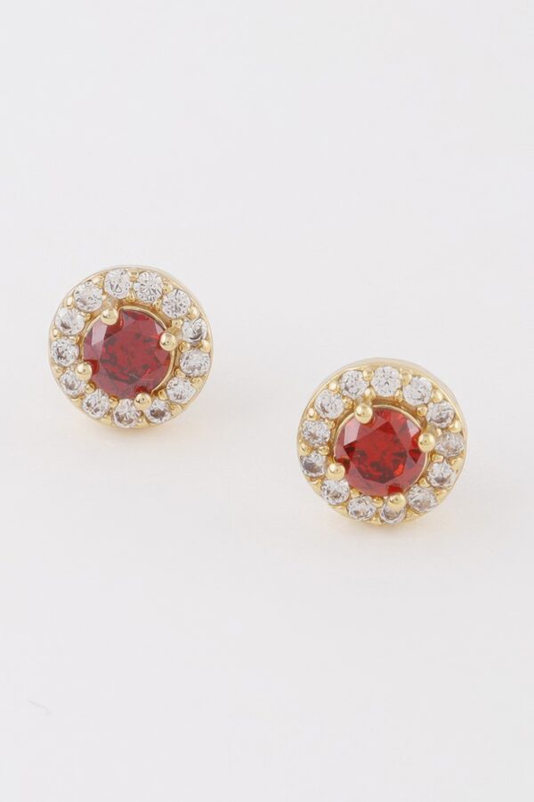 Jeweled Stud Earrings – Polished 0.4 in Sparkle