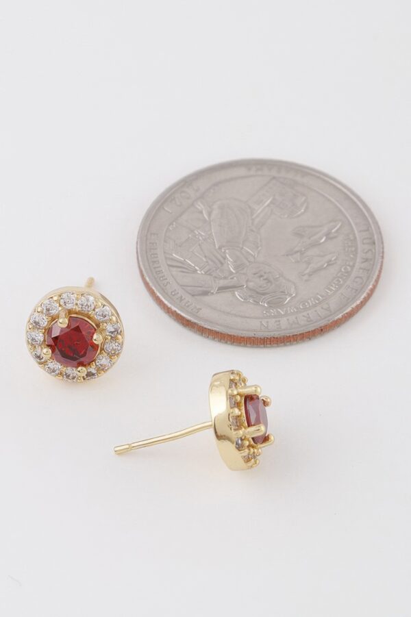 Jeweled Stud Earrings – Polished 0.4 in Sparkle