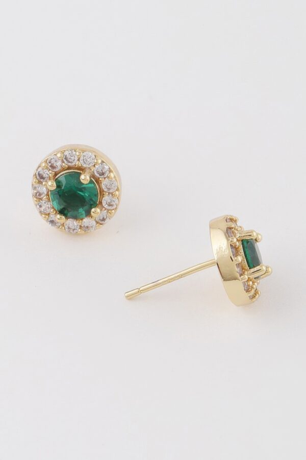 Jeweled Stud Earrings – Polished 0.4 in Sparkle