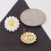 Daisy Stud Earrings – Petite Floral Motif, 0.6 in
