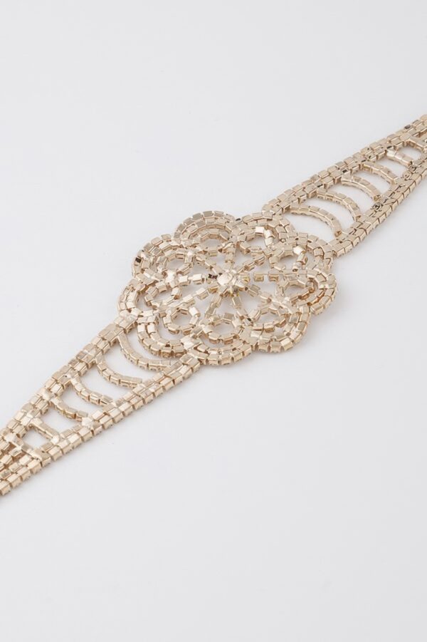 Jeweled Flower Choker Necklace – Sparkling Floral Accent